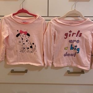 2 pink long sleeve shirts. Both never worn!